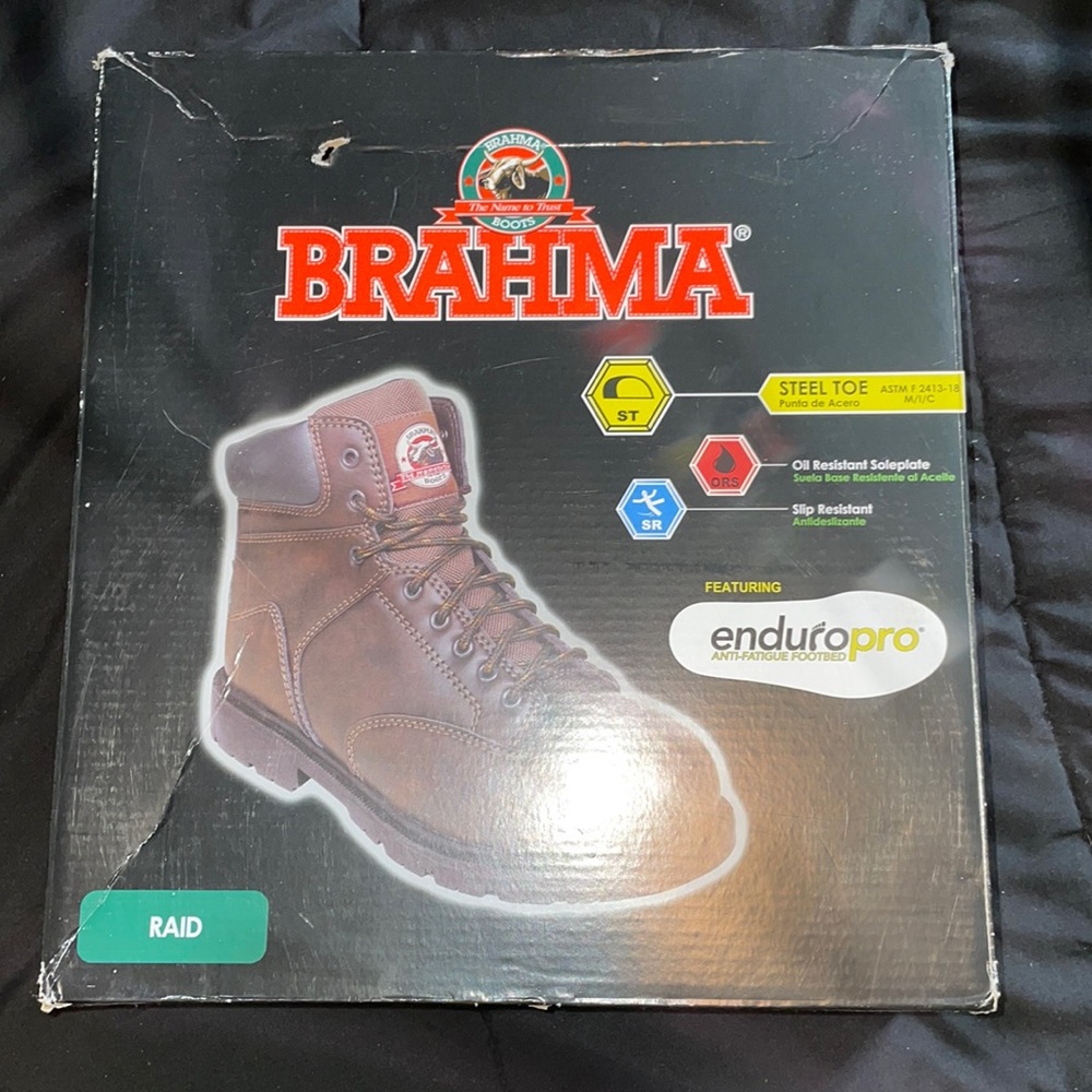 Brahma Steel Toe Work Boots Womens Size 6 Worn Once